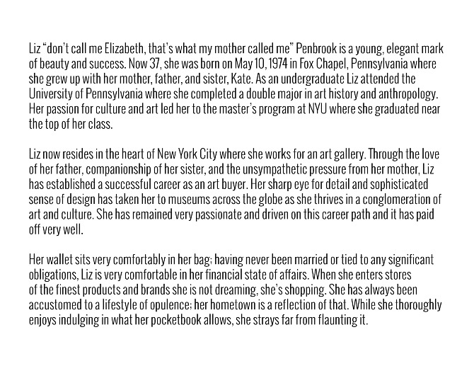 How to write a pen portrait picture